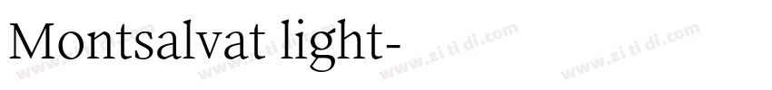 Montsalvat light字体转换